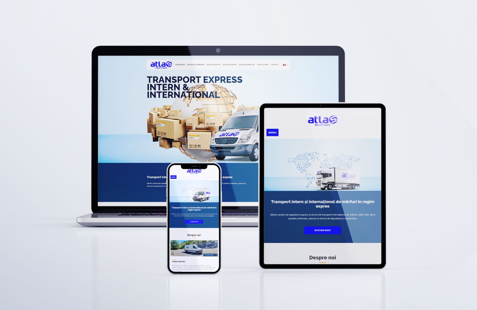 Site web de prezentare atlastransporte.ro